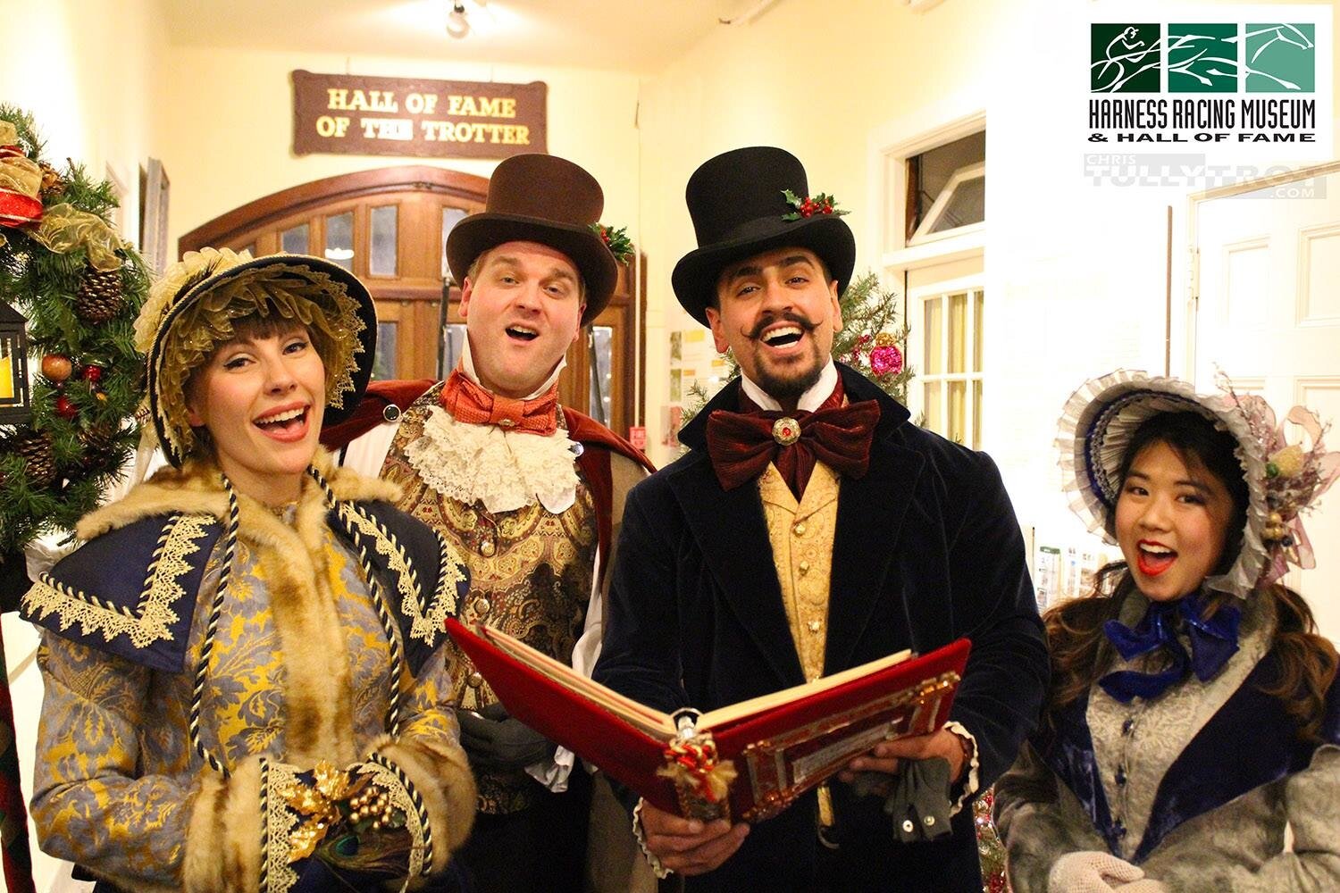 The Yuletide Carolers will entertain at the Harness Racing Hall of Fame and Museum in Goshen on December 7.